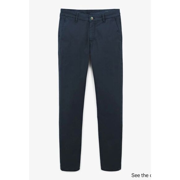 Serge Blanco Francais 702 navy slim chino pants size 28 - Picture 12 of 14